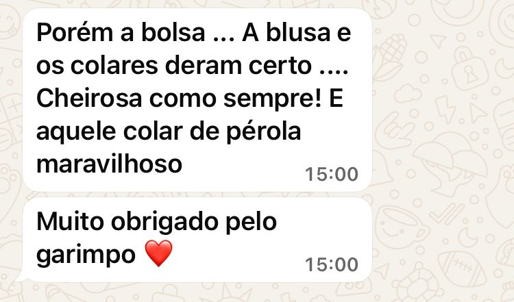 Mensagem real de cliente 9